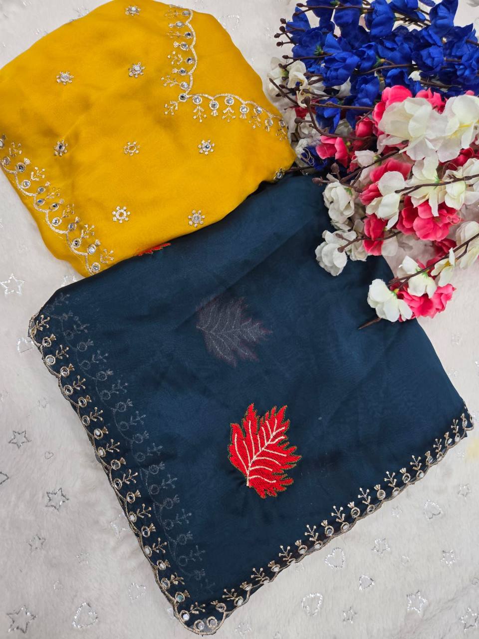 Rangoli Silk Saree – Original Jari Royal Mirror Work