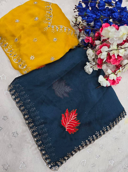 Rangoli Silk Saree – Original Jari Royal Mirror Work