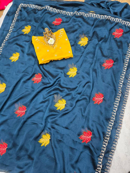 Rangoli Silk Saree – Original Jari Royal Mirror Work