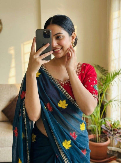 Rangoli Silk Saree – Original Jari Royal Mirror Work