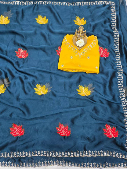Rangoli Silk Saree – Original Jari Royal Mirror Work