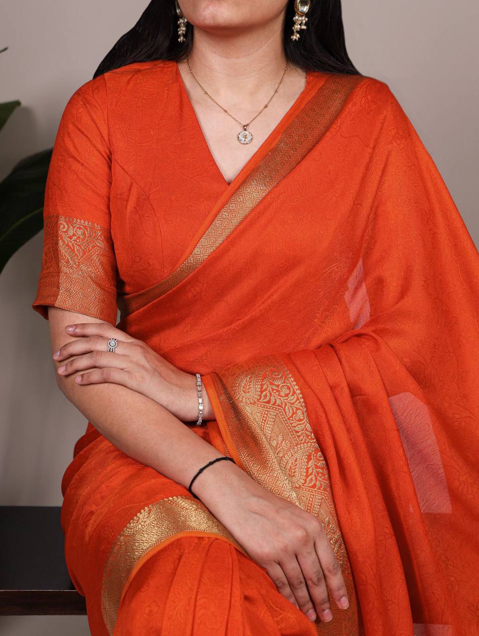 Mass Mello Saree – Lightweight Zari Weaving Work with Matching Blouse