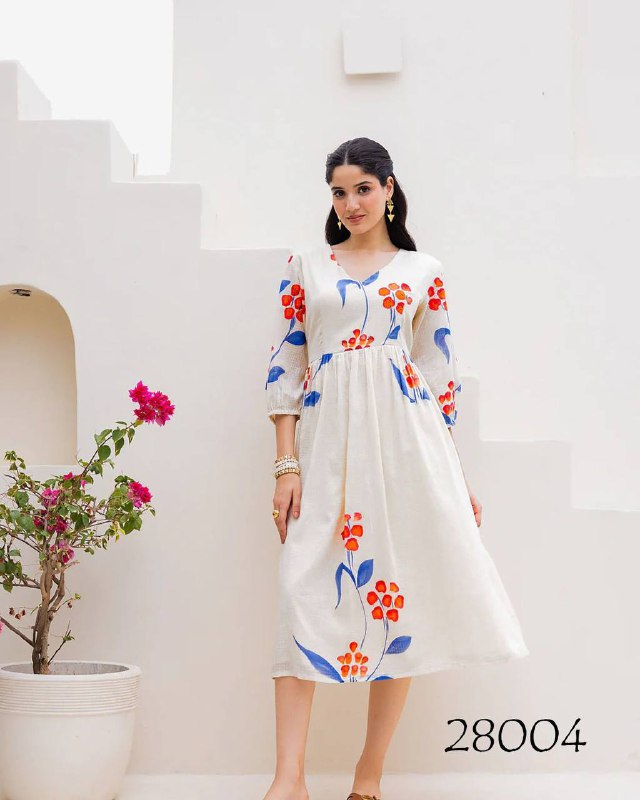 Plus Size Kurti Short Dress – Kota Checks with Heavy Digital Print