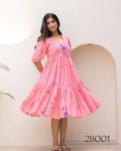 Plus Size Kurti Short Dress – Kota Checks with Heavy Digital Print
