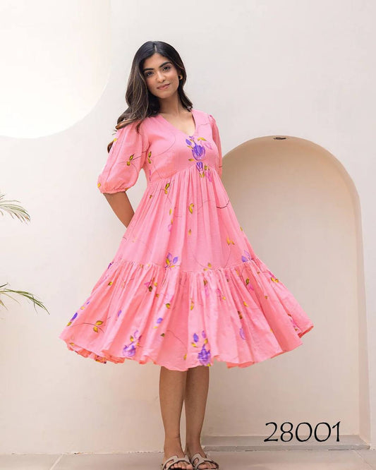 Plus Size Kurti Short Dress – Kota Checks with Heavy Digital Print
