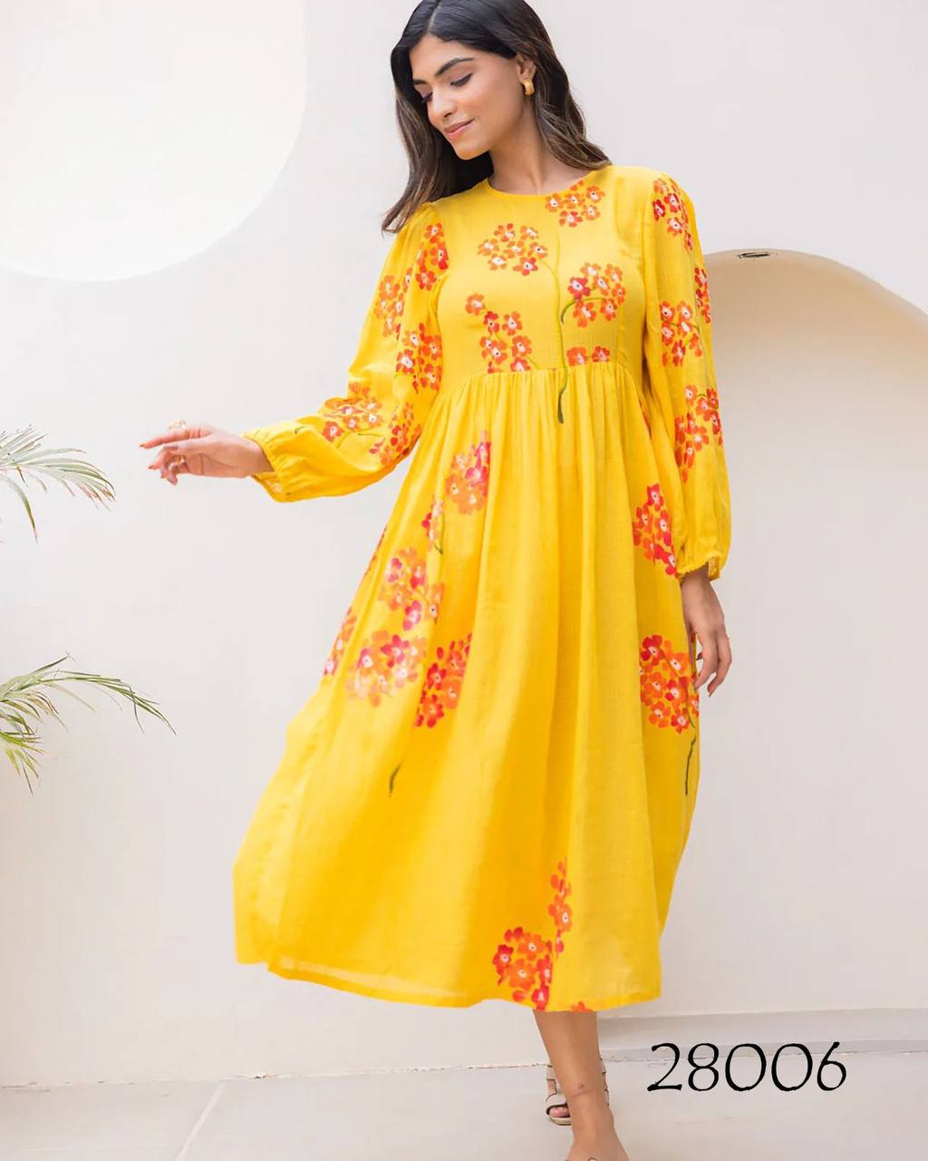 Plus Size Kurti Short Dress – Kota Checks with Heavy Digital Print