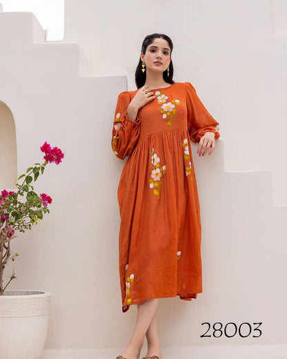 Plus Size Kurti Short Dress – Kota Checks with Heavy Digital Print