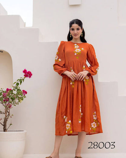 Plus Size Kurti Short Dress – Kota Checks with Heavy Digital Print