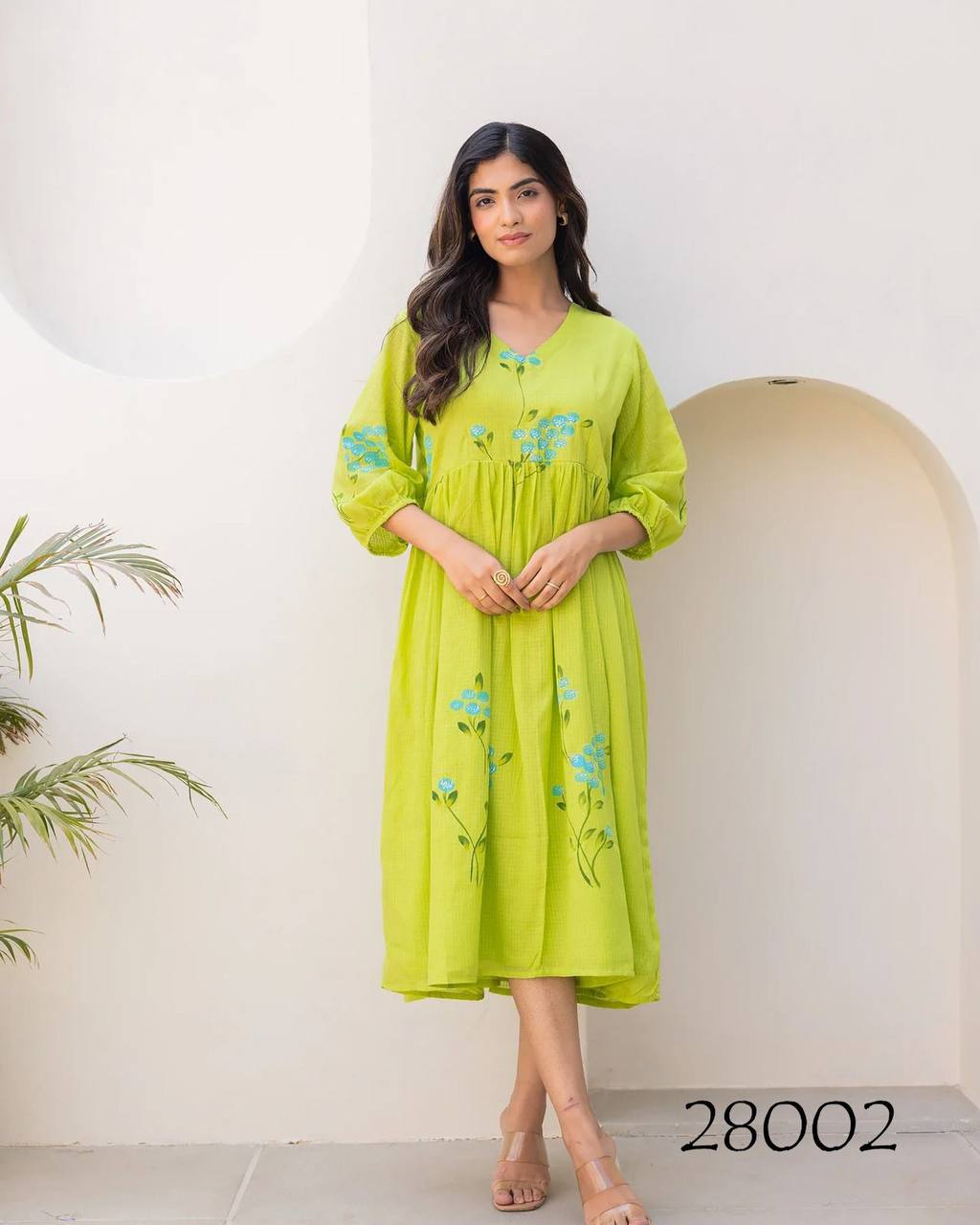 Plus Size Kurti Short Dress – Kota Checks with Heavy Digital Print