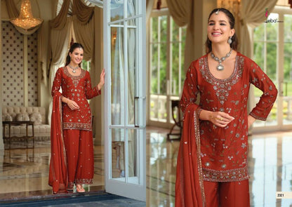 TASROOP PREMIUM DESIGNER TOP–PLAZZO–DUPATTA SET