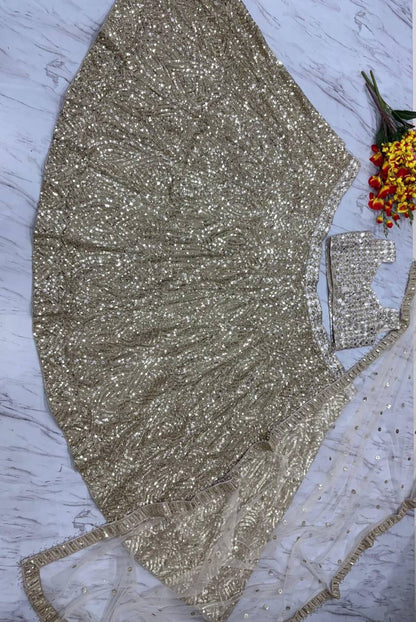 Karishma Silk Lehenga Choli Set – Heavy Thread Embroidery, Dori & Sequins Work