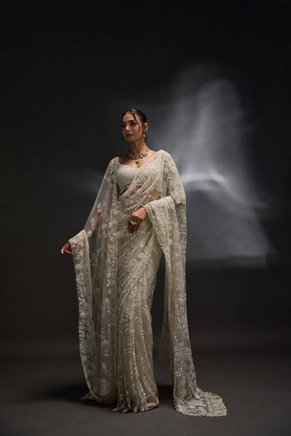 Bollywood Blockbuster Sequins Saree – Heavy Mono Net