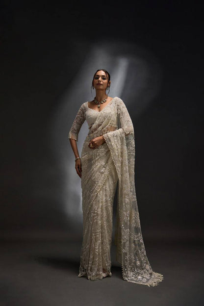 Bollywood Blockbuster Sequins Saree – Heavy Mono Net