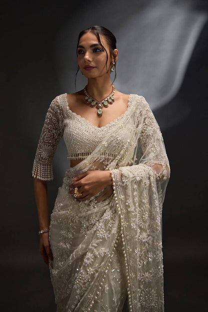Bollywood Blockbuster Sequins Saree – Heavy Mono Net