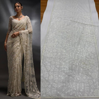 Bollywood Blockbuster Sequins Saree – Heavy Mono Net