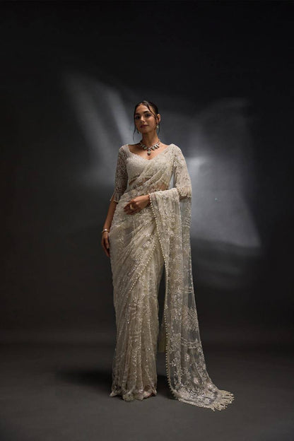 Bollywood Blockbuster Sequins Saree – Heavy Mono Net
