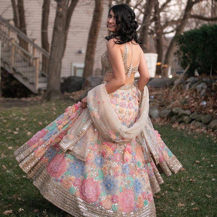 Bridal Heavy Georgette Lehenga Set – Sequins Embroidery