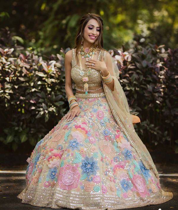 Bridal Heavy Georgette Lehenga Set – Sequins Embroidery