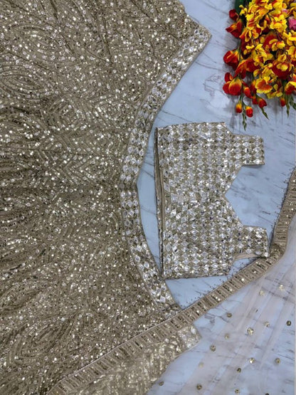 Premium Karishma Silk Lehenga Set – Thread Embroidery, Dori & Sequins Work
