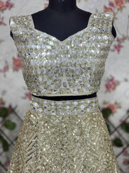 Premium Karishma Silk Lehenga Set – Thread Embroidery, Dori & Sequins Work
