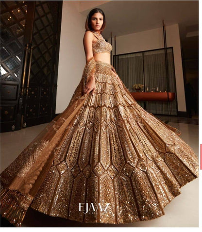 Premium Heavy Malai Silk Lehenga Set – Coding, Zari & Sequins Work