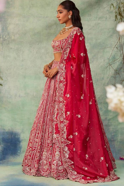 Premium Boomer Silk Lehenga Set – Thread Embroidery, Coding & Sequins Work