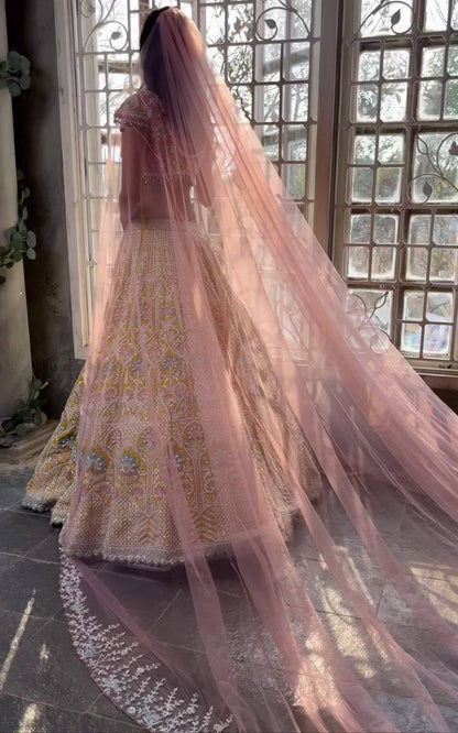 Premium Kasturi Silk Lehenga Set – Multi Thread Embroidery, Dori & Sequins Work