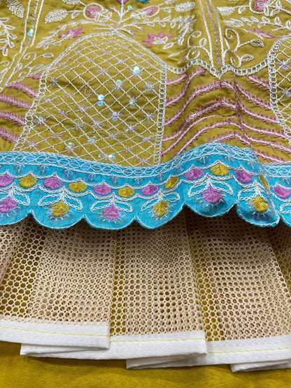 Premium Kasturi Silk Lehenga Set – Multi Thread Embroidery, Dori & Sequins Work