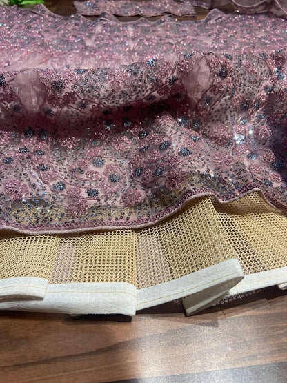 Premium Heavy Soft Net Lehenga Set – Glitter Dori & Sequins Work with Dupatta