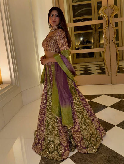 Premium Faux Georgette Lehenga Set – Embroidery, Dori & Sequins Work