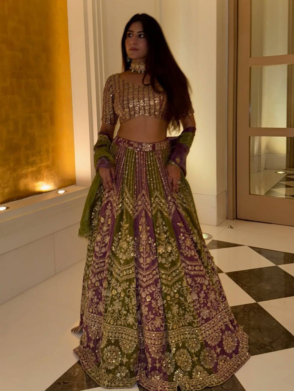 Premium Faux Georgette Lehenga Set – Embroidery, Dori & Sequins Work