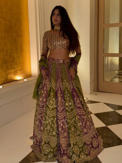 Premium Faux Georgette Lehenga Set – Embroidery, Dori & Sequins Work
