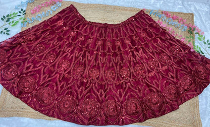 Premium Soft Net Lehenga Set – Glitter Dori & Sequins Work with Dupatta