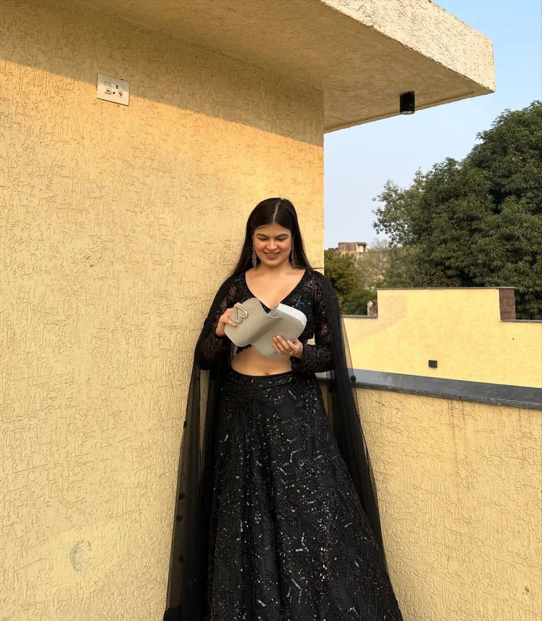 Premium Faux Georgette Lehenga Set – Thread Embroidery, Coding & Sequins Work