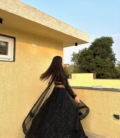 Premium Faux Georgette Lehenga Set – Thread Embroidery, Coding & Sequins Work