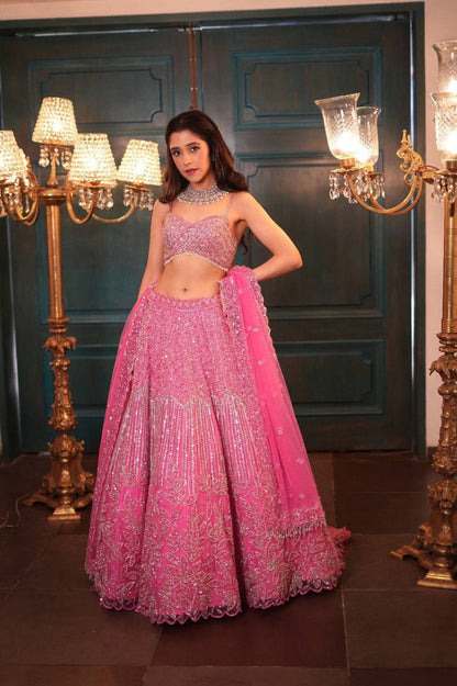 Premium Net Carnival Lehenga Set – Embroidery