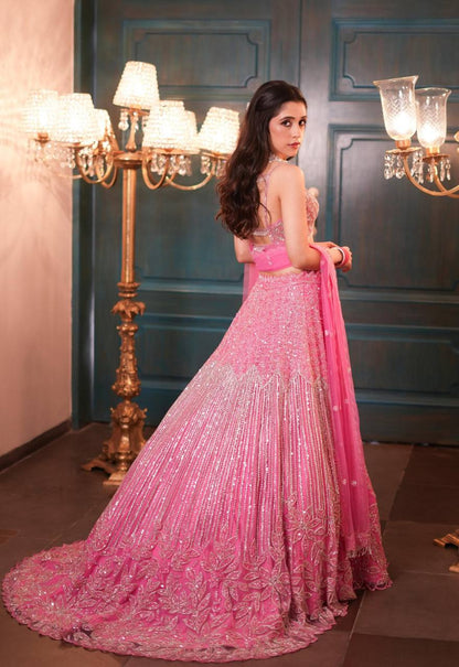 Premium Net Carnival Lehenga Set – Embroidery