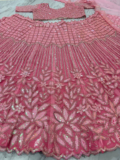Premium Net Carnival Lehenga Set – Embroidery
