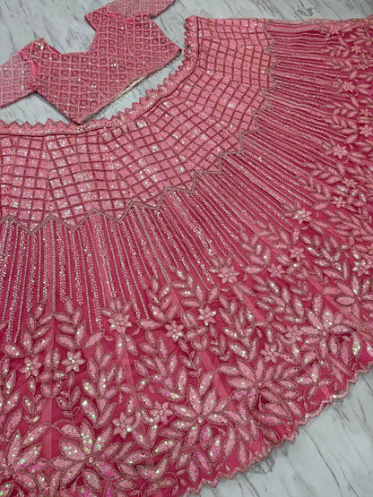 Premium Net Carnival Lehenga Set – Embroidery