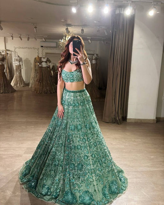Premium Faux Georgette Lehenga Set