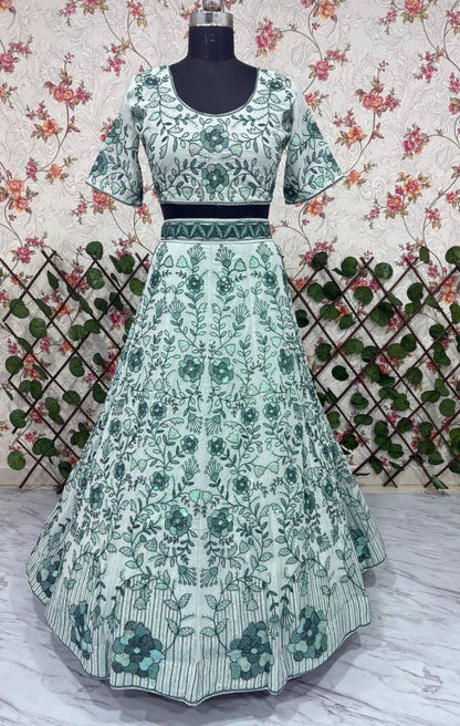 Premium Faux Georgette Lehenga Set