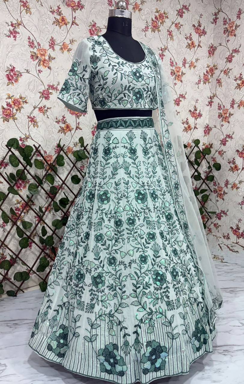 Premium Faux Georgette Lehenga Set