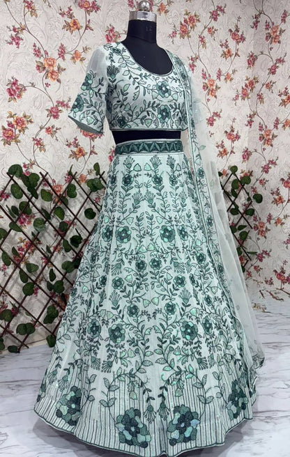 Premium Faux Georgette Lehenga Set