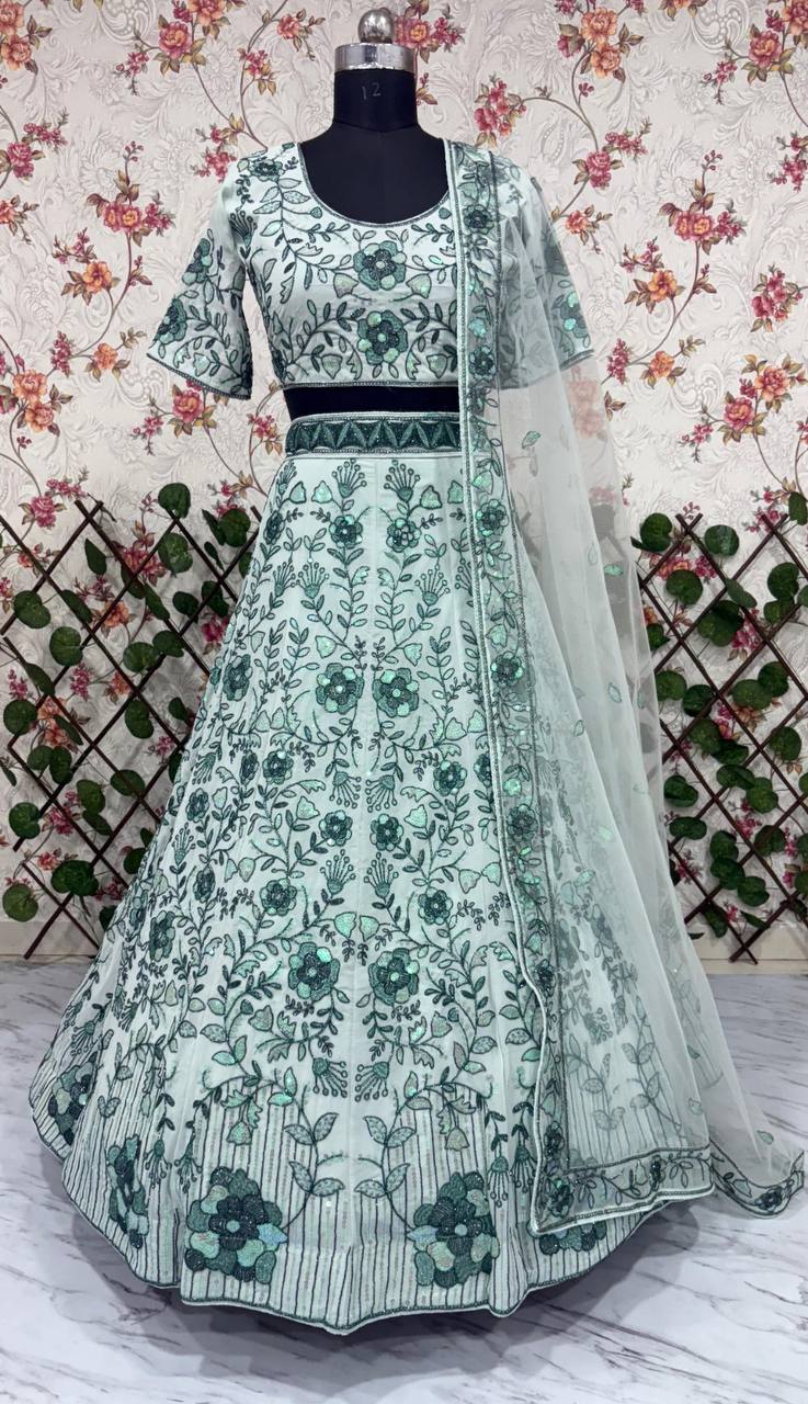 Premium Faux Georgette Lehenga Set