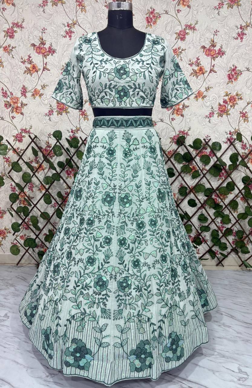 Premium Faux Georgette Lehenga Set