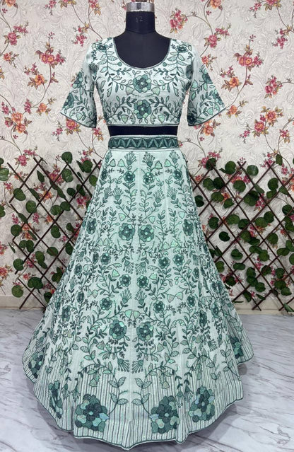 Premium Faux Georgette Lehenga Set