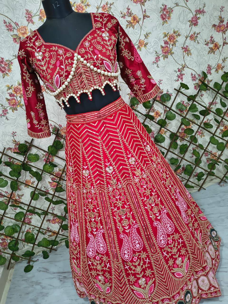 Premium Kasturi Silk Lehenga Set – Heavy Embroidery