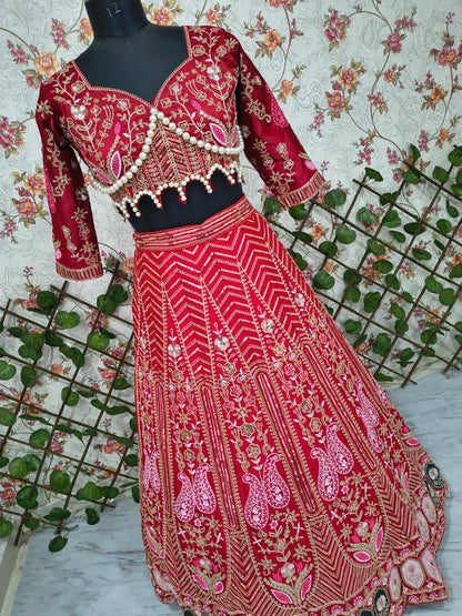 Premium Kasturi Silk Lehenga Set – Heavy Embroidery