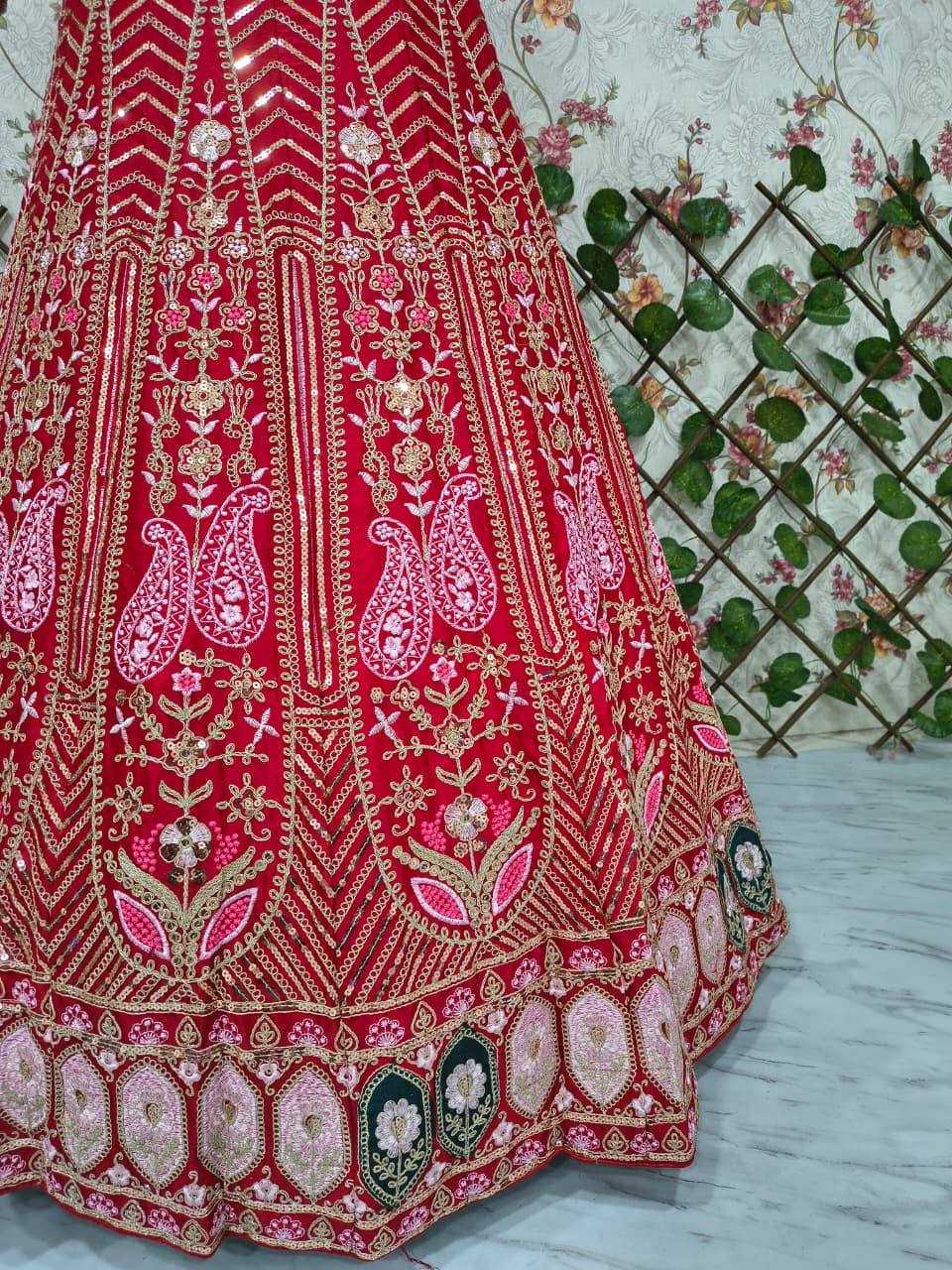 Premium Kasturi Silk Lehenga Set – Heavy Embroidery