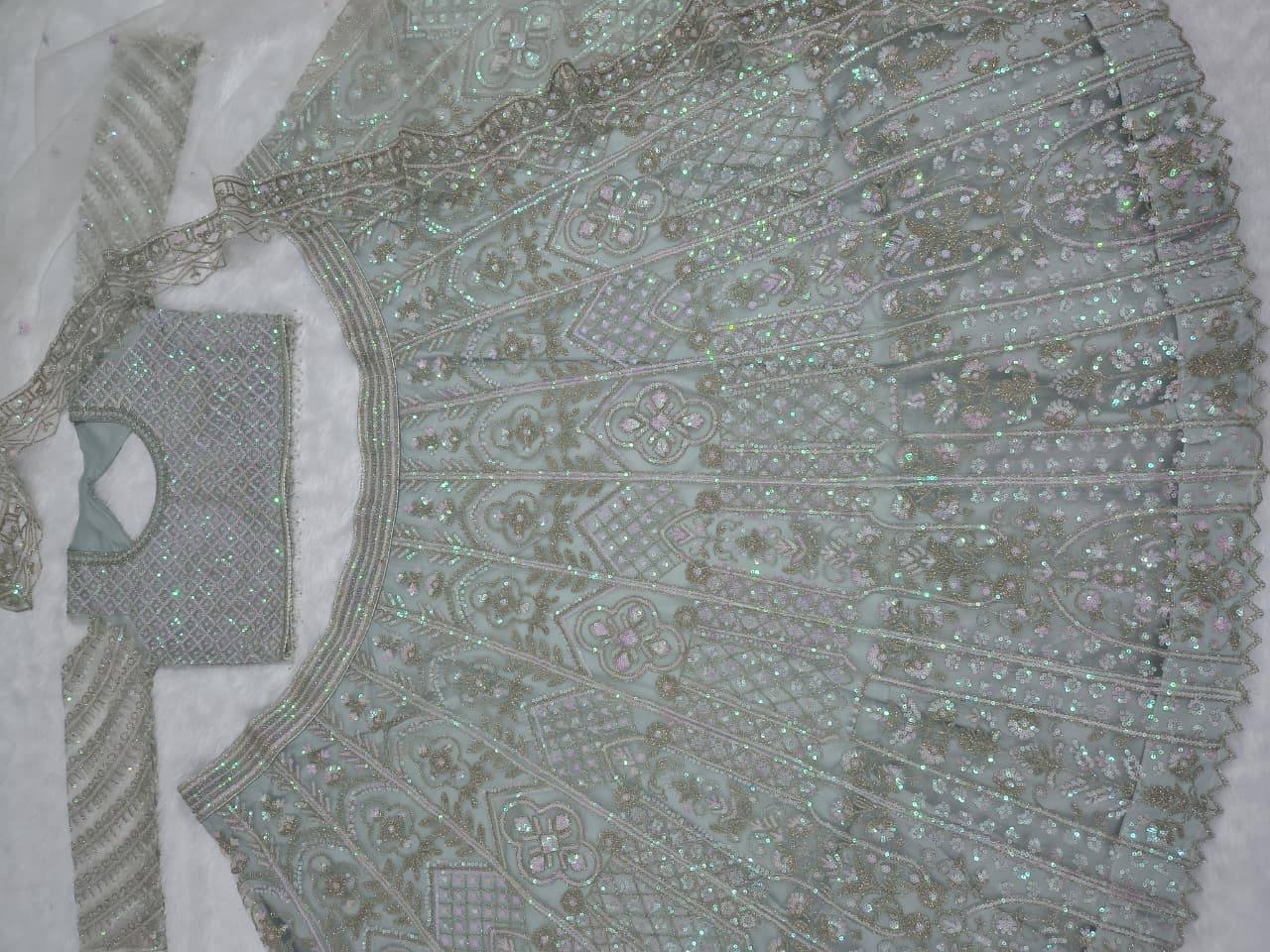 Premium Butterfly Soft Net Lehenga Set – Embroidery, Dori & Sequins Work